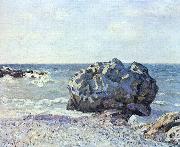 Alfred Sisley Bucht von Langland mit Felsen oil on canvas